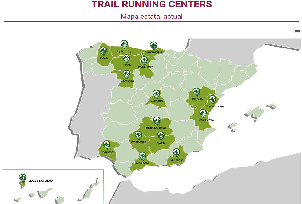 mapa actual trail running